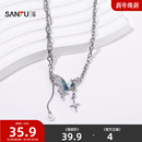 三福街潮甜酷糖心朋克风短项链单条 首饰配饰链条 时尚