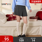 格子裙裤 时尚 个性 三福女春季 甜酷防走光易搭配沙滩裤 522118