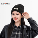 845680 字母帽子男女冬2025新款 三福针织帽加厚保暖经典 毛线帽时尚