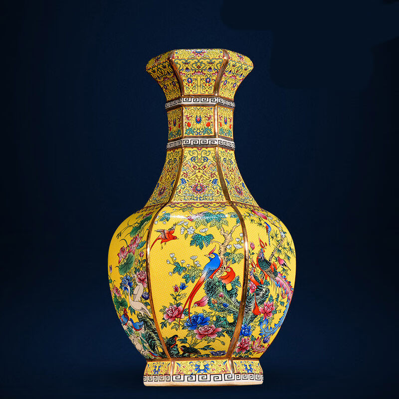 景鑫景德镇陶瓷中式仿古欧式花瓶工艺品客厅插花器摆件家居办公室
