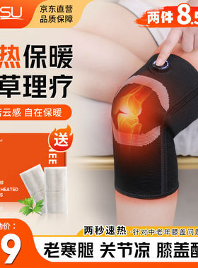 Borsu膝盖理疗仪电加热护膝艾草热敷保暖按摩老养护关节半月板寒