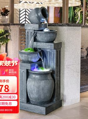 汇鑫泉运通喷泉流水摆件落地办公室店铺客厅阳台装饰品乔迁新居开