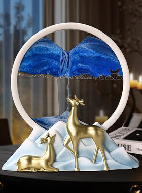 贝汉美（BHM）沙漏流沙画摆件工艺品创意高档解压生日礼物办公室