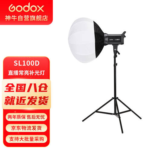 神牛(Godox)补光灯SL100D单色温视频直播补光灯拍照SL100D+65cm灯