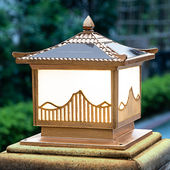 安妮日记仙山阁柱头灯太阳能庭院灯户外家用灯防水大门柱灯别墅围