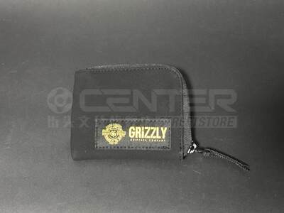 美国原装进口 Grizzly 滑板运动品牌钱包 运动简易 对折拉链钱包