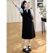 春装 拼接假两件连衣裙宽松孕妇装 女 春季 孕妈妈高级感裙子2026新款