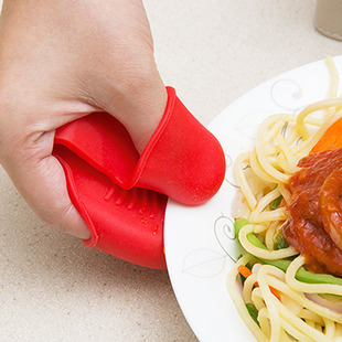 隔热手套薄款防烫日本微波炉盘夹家用厨房硅胶碟碗可爱防滑耐高温