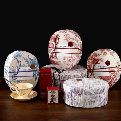 椭圆形复古花卉伴手礼礼盒送闺蜜