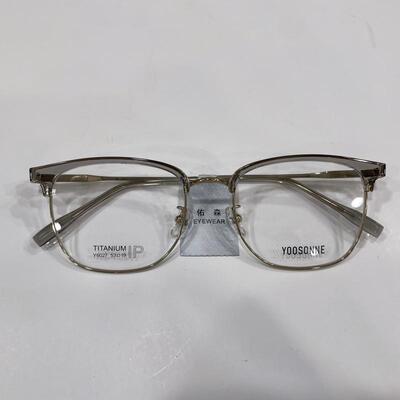 佑森眼镜架 YOOSONNE/佑森超轻纯钛休闲舒适复古商务配镜框 Y6027