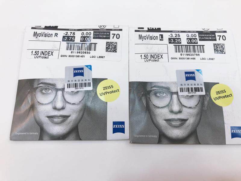 Zeiss/蔡司1.50成长乐钻立方铂金膜 中小学生控制近视眼镜镜片