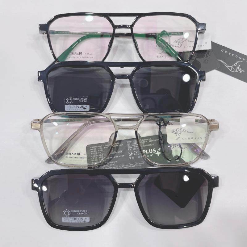 袋鼠眼镜架 2025款KANGAROO/袋鼠变脸框架 超轻TR+B钛 KP124-1015