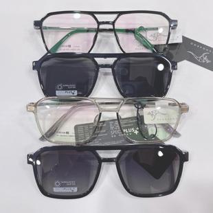 袋鼠眼镜架 2025款KANGAROO/袋鼠变脸框架 超轻TR+B钛 KP124-1015