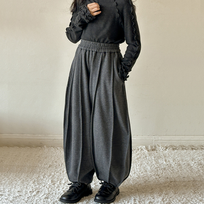 女童裤子2025秋装新款山系儿童长裤大童秋季洋气阔腿裤束脚灯笼裤