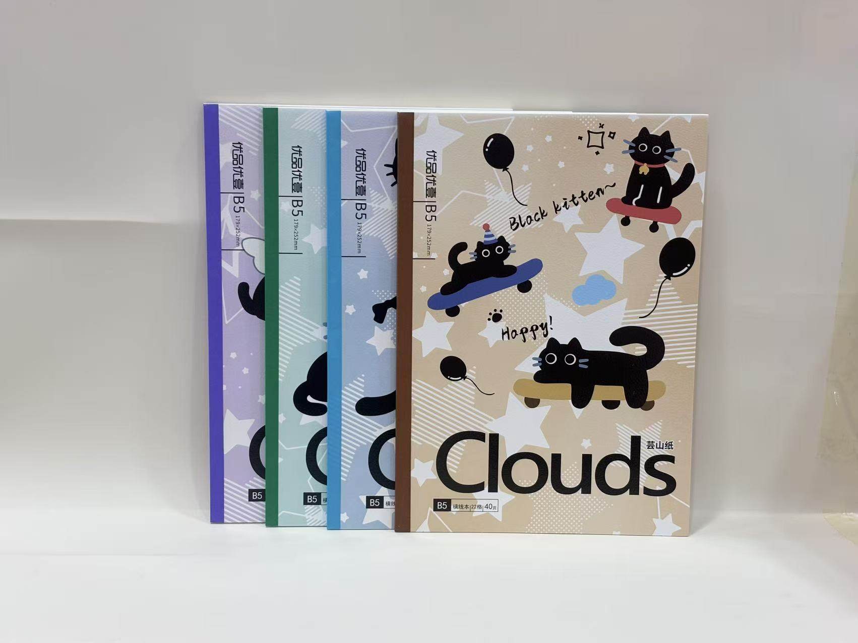 B5无线装订本笔记本子学生用记作业小本子高颜值可爱卡通手账本