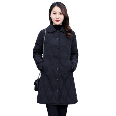 轻薄羽绒服工装修身设计感气质