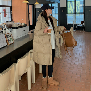 羽绒服女中长款超厚2025年冬季新款韩版加厚连帽东北零下40度防寒