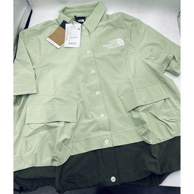 The North Face 北面 UE设计师拼色防泼水短袖衬衫 超好看显瘦