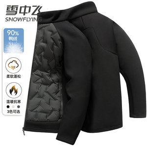 雪中飞羽绒服男2025秋冬轻薄时尚百搭保暖立领气质男士外套