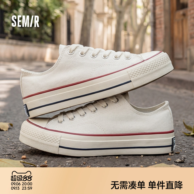 Semir女款帆布鞋经典百搭休闲鞋图片