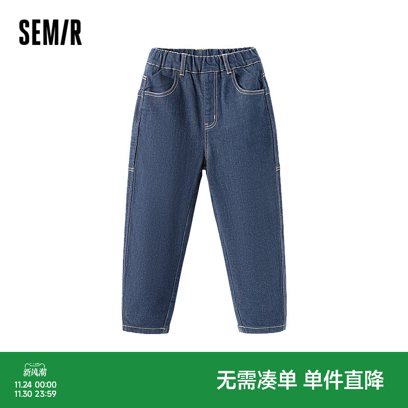 宽松加绒牛仔裤，温暖舒适