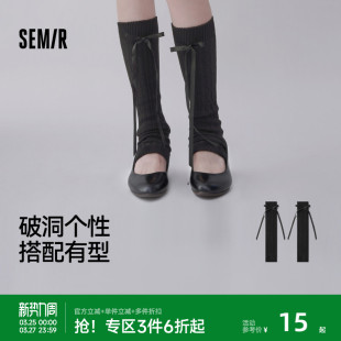 学生中筒袜 ins潮袜套蝴蝶结百搭2026款 森马袜套女秋冬季 女生个性