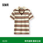 森马迪士尼合作系列POLO衫女夏季条纹刺绣个性复古美拉德时尚衣服