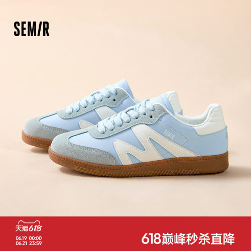 Semir女德训鞋蓝色透气复古百搭