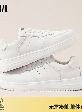 Semir女鞋小白鞋配裙子2026新款春夏轻便百搭厚底白色休闲板鞋女