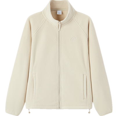 森马插肩袖抗静电摇粒绒外套女