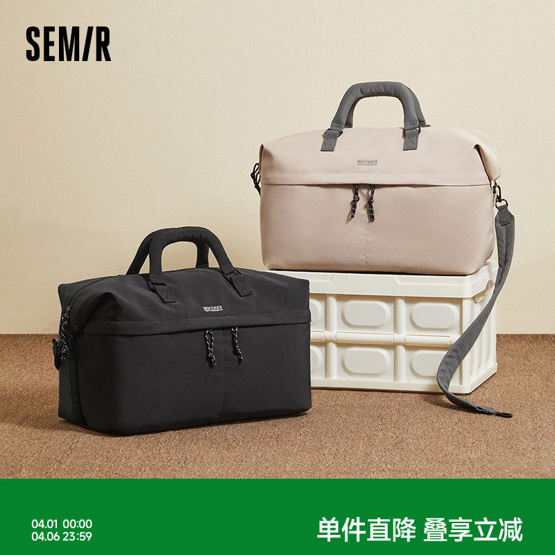 森马手提袋男大容量登机旅行单肩包情侣运动健身包学生行李收纳袋