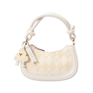 森马包包斜挎包女马鞍包手提包时尚设计感单肩包俏皮可爱豌豆包女