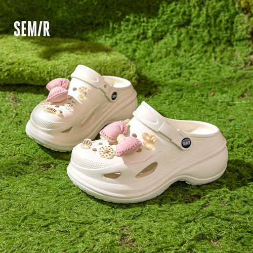 Semir女鞋厚底外穿踩屎感洞洞鞋