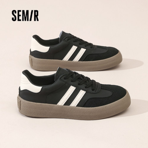 Semir男鞋德训鞋黑色百搭薄底