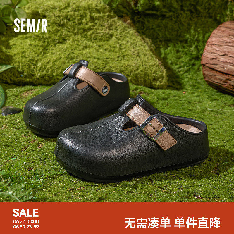Semir夏季新款博肯一脚蹬凉拖女