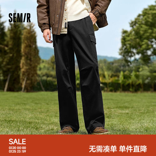 森马情侣宽松直筒工装裤休闲裤男