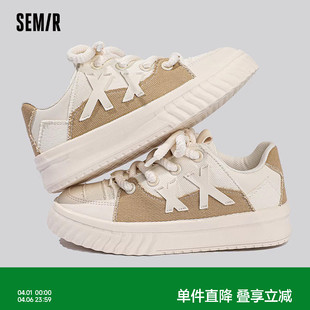女休闲百搭运动板鞋 Semir女鞋 子女 爆款 春夏季 帆布鞋 女2026新款