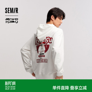 森马×RYO艺术家系列连帽卫衣男宽松印花情侣装 大学生青年上衣冬