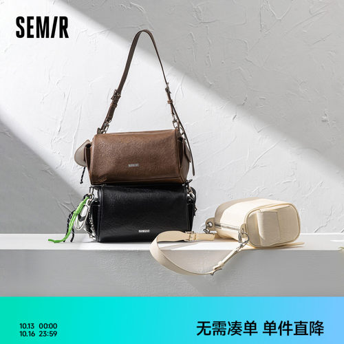 森马包包女单肩斜挎包复古手提