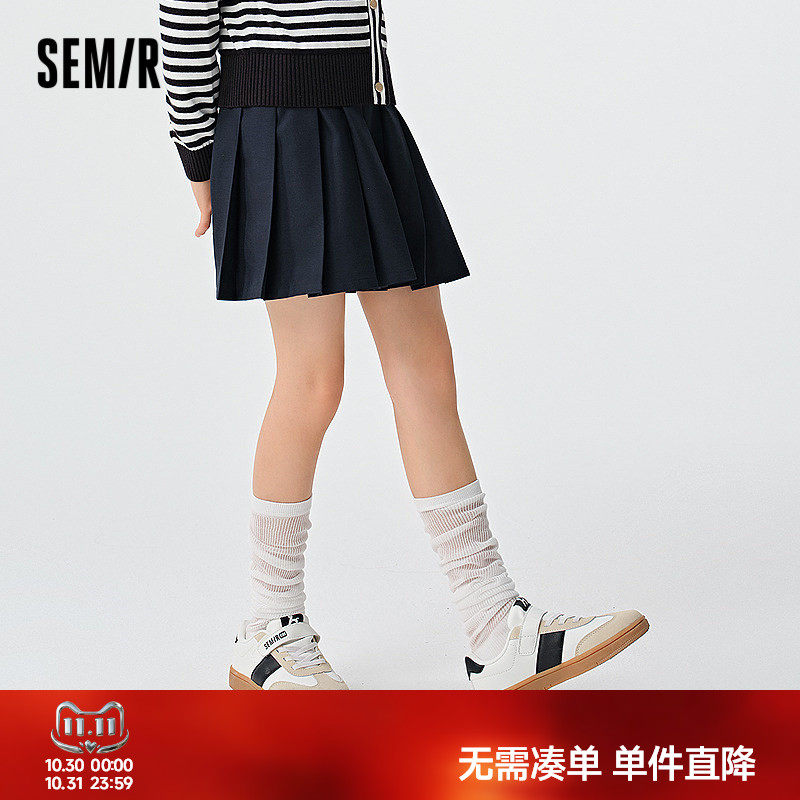 森马儿童短裙2025新款学院风百褶裙春季运动网球裙女童裙子百搭潮