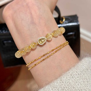 新款 葫芦手串女高级感镶砖葫芦人造水晶手链女清新甜美饰品批发女