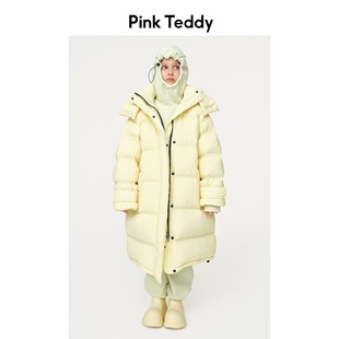 PinkTeddy童装女童羽绒服新款冬装儿童长款泡芙柔软舒适保暖外套
