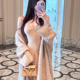 羊驼开衫 Winema晓雪 长裙套装 3.2米羊毛100连衣裙 一套1.7w购入