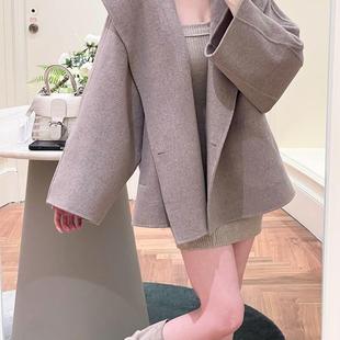貴婦雙面尼 Winema曉雪 薔薇色 羊絨 定制色毛呢大衣