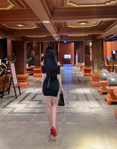 WINEMASNOW黑色V领连衣裙