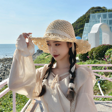 网红款草帽女士小清新韩版潮夏季旅游度假沙滩太阳防晒遮阳大檐帽
