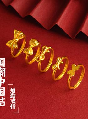 越南沙金复古开口戒指女轻奢