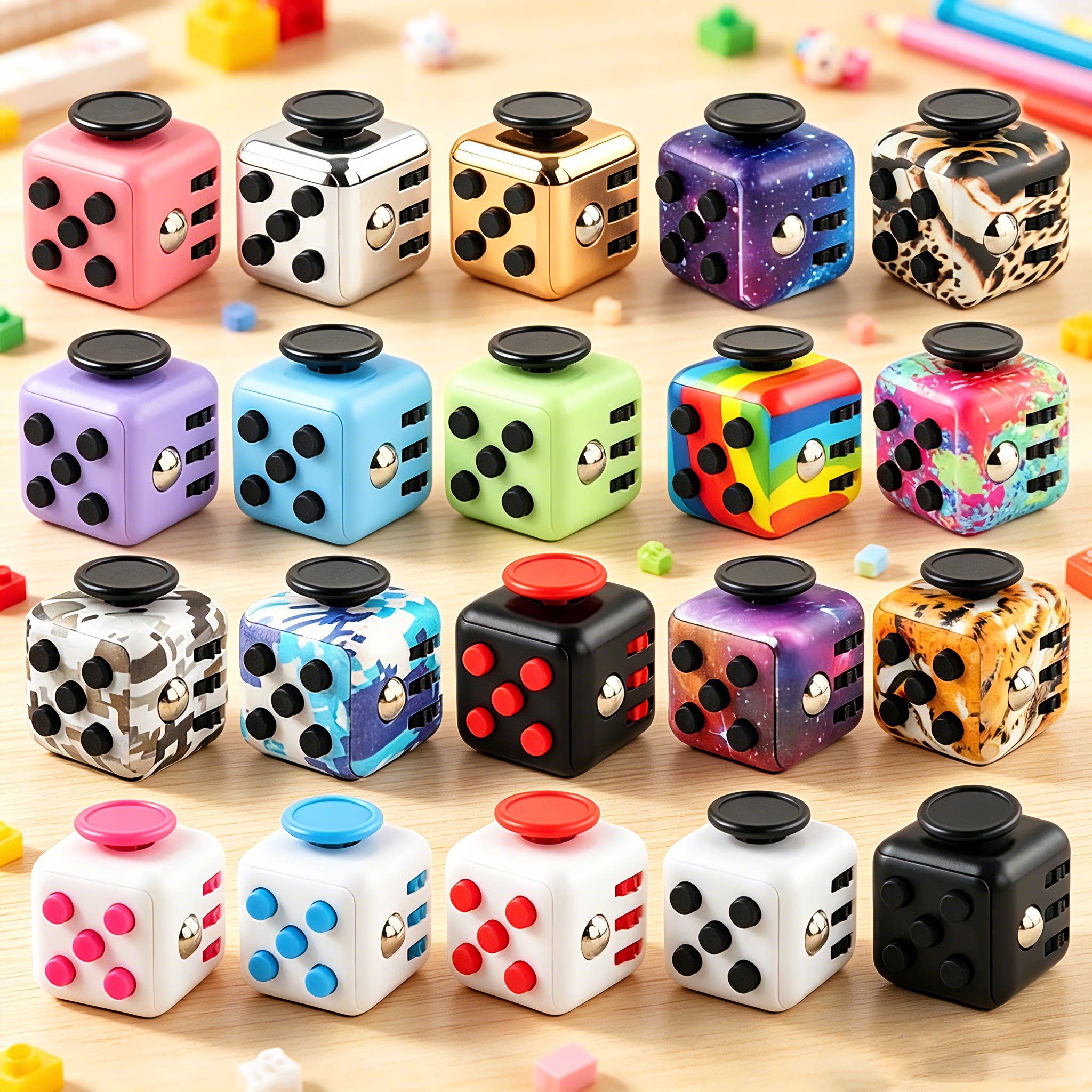 德国解压神器edc骰子魔方打发时间指尖减压玩具fidget手把件 cube