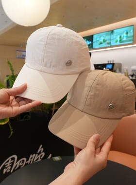 夏季空顶鸭舌帽女纯色百搭出游