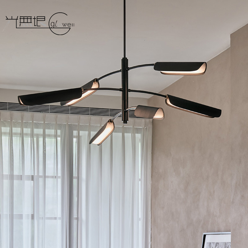 金属可调角可调光LED餐厅吊灯